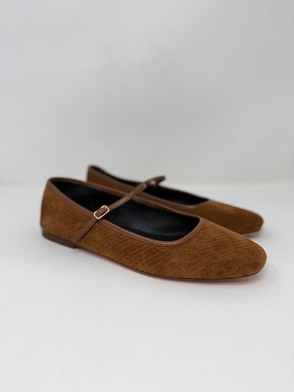 New Veronica Beard Ellie Corduroy Suede Flat Hazelwood Sz 7.5